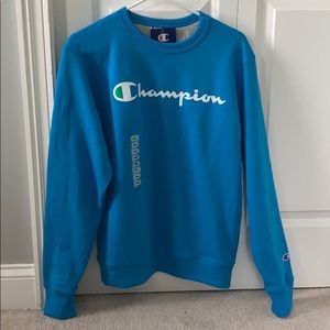 BLUE CHAMPION CREW NECK SWEATSHIRT